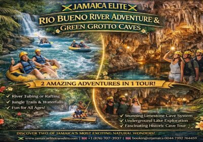 Packaged Tour Rio Bueno and Green grotto caves- Ocho RIos