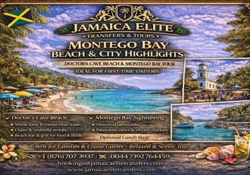 Doctor’s Cove Beach & City Tour, Montego Bay – Jamaica’s Most Famous White-Sand Paradise