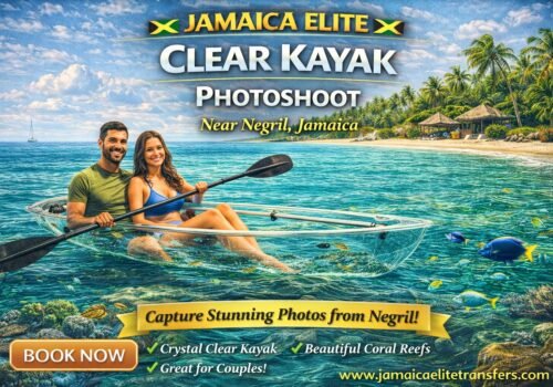 Caribbean waters with a Clear Kayak Photo Shoot experience