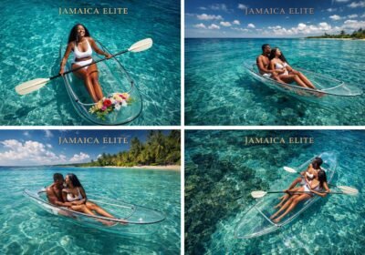 Caribbean waters with a Clear Kayak Photo Shoot experience