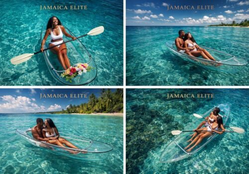 Caribbean waters with a Clear Kayak Photo Shoot experience
